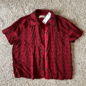 Urban outfitters Snake print button up blouse